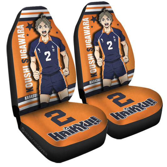 Koushi Sugawara Car Seat Covers Custom Haikyuu Anime Car Accessories - Gearcarcover - 1