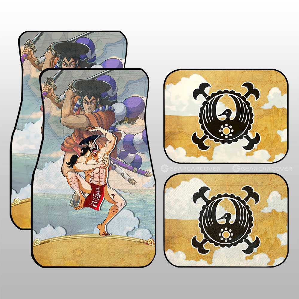 Kozuki Oden Car Floor Mats Custom One Piece Map Car Accessories For Anime Fans - Gearcarcover - 1