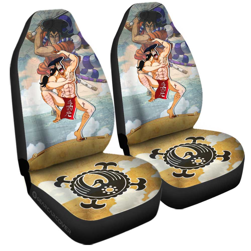 Kozuki Oden Car Seat Covers Custom One Piece Map Car Accessories For Anime Fans - Gearcarcover - 3