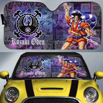 Kozuki Oden Car Sunshade Custom One Piece Anime Car Accessories Manga Galaxy Style - Gearcarcover - 1
