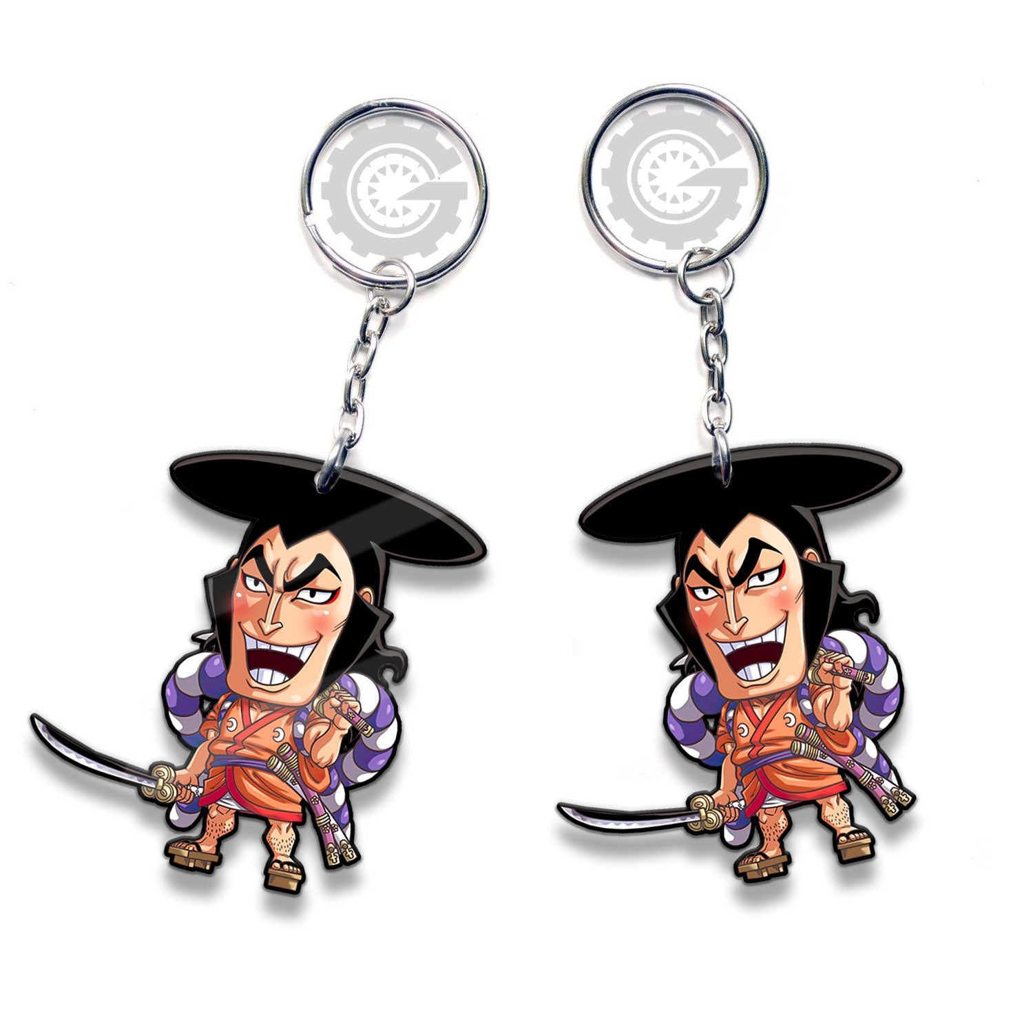 Kozuki Oden Keychains Custom One Piece Anime Car Accessories - Gearcarcover - 3