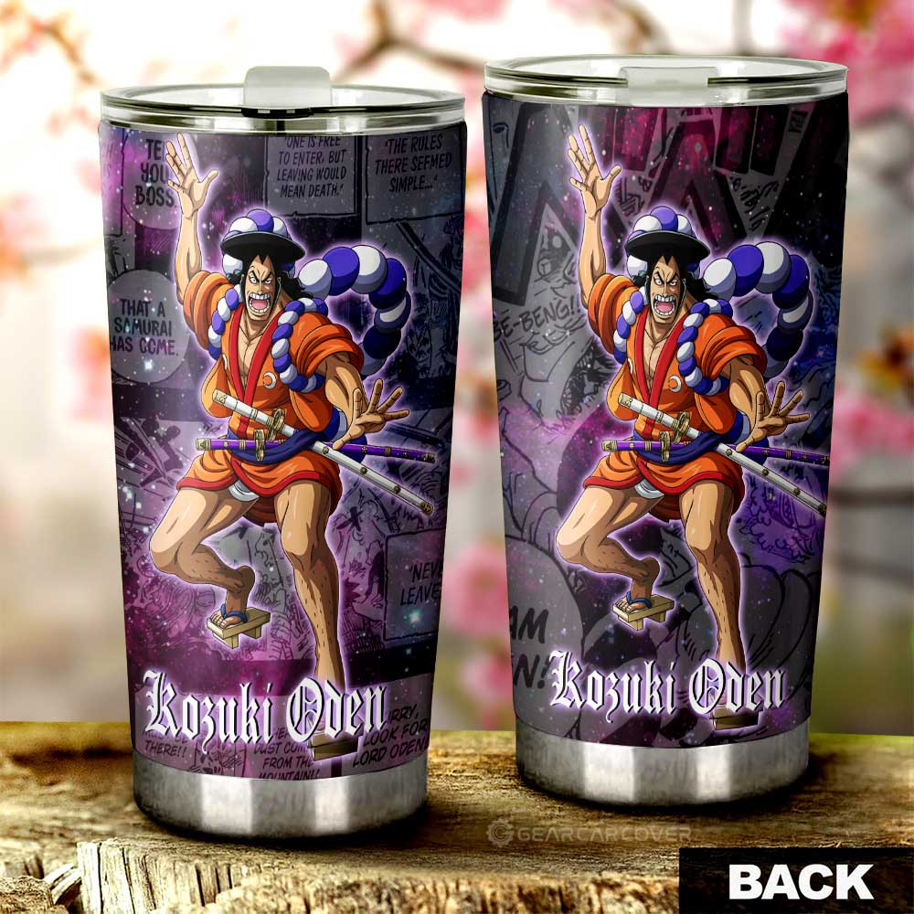 Kozuki Oden Tumbler Cup Custom One Piece Anime Car Accessories Manga Galaxy Style - Gearcarcover - 3