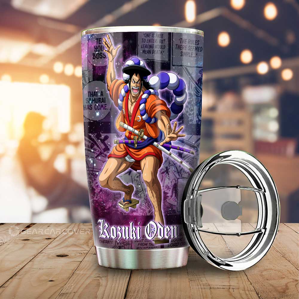 Kozuki Oden Tumbler Cup Custom One Piece Anime Car Accessories Manga Galaxy Style - Gearcarcover - 1