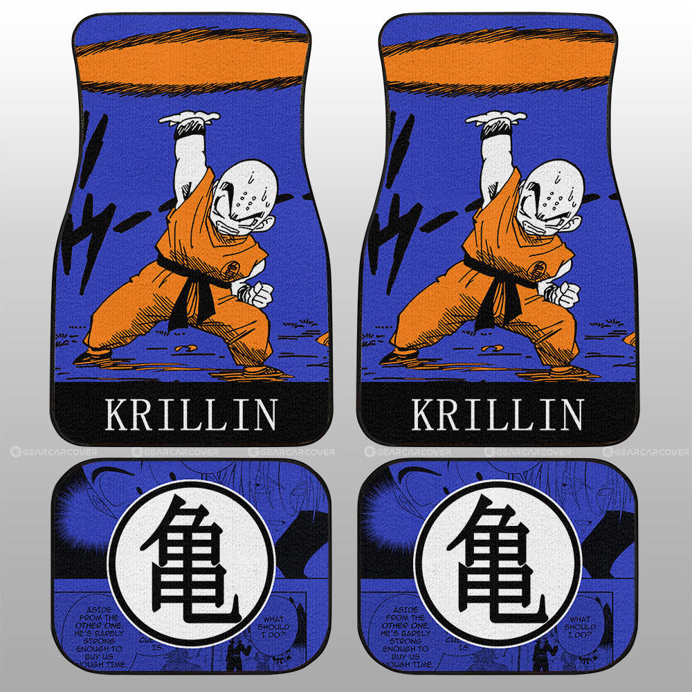 Krillin Car Floor Mats Custom Dragon Ball Anime Manga Color Style - Gearcarcover - 2