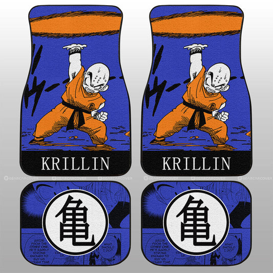 Krillin Car Floor Mats Custom Dragon Ball Anime Manga Color Style - Gearcarcover - 2