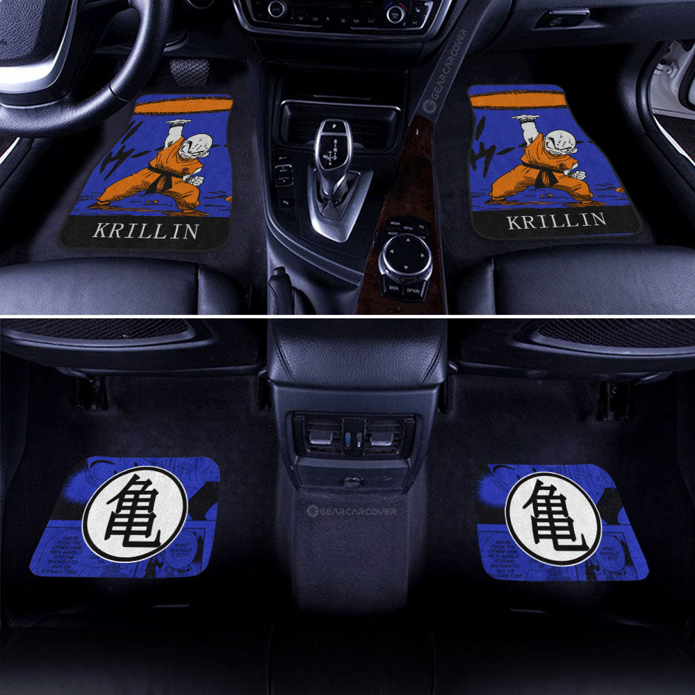 Krillin Car Floor Mats Custom Dragon Ball Anime Manga Color Style - Gearcarcover - 3