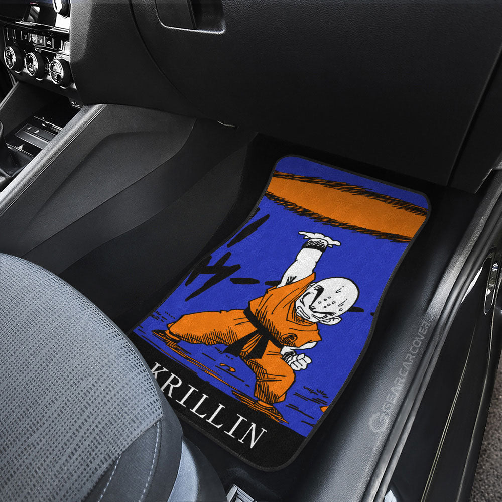 Krillin Car Floor Mats Custom Dragon Ball Anime Manga Color Style - Gearcarcover - 4