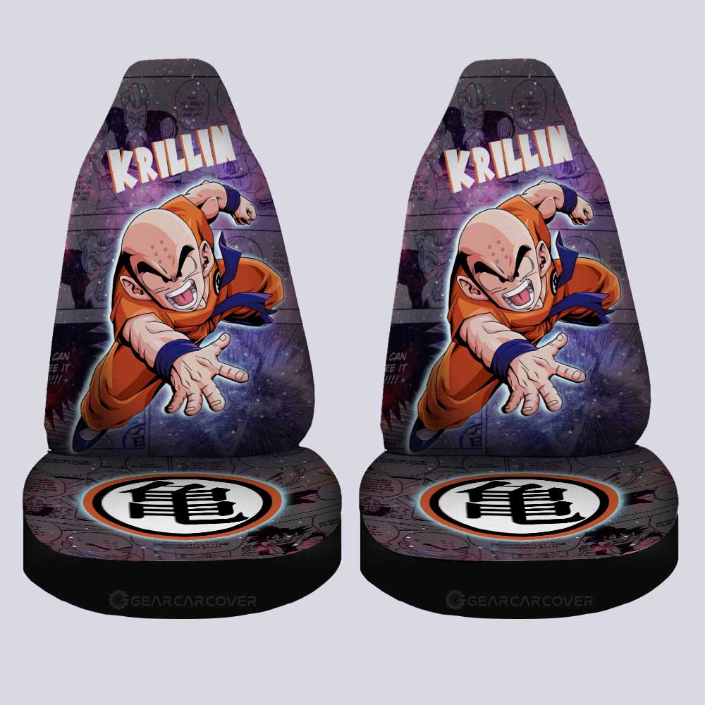 Krillin Car Seat Covers Custom Dragon Ball Anime Car Accessories Manga Galaxy Style - Gearcarcover - 4