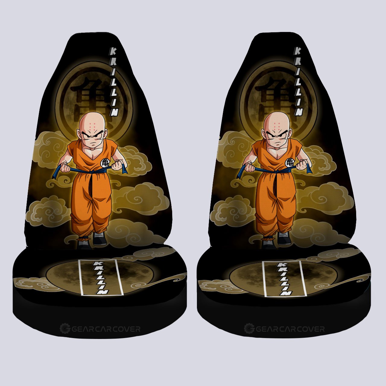 Krillin Car Seat Covers Custom Dragon Ball Anime Car Interior Accessories - Gearcarcover - 4