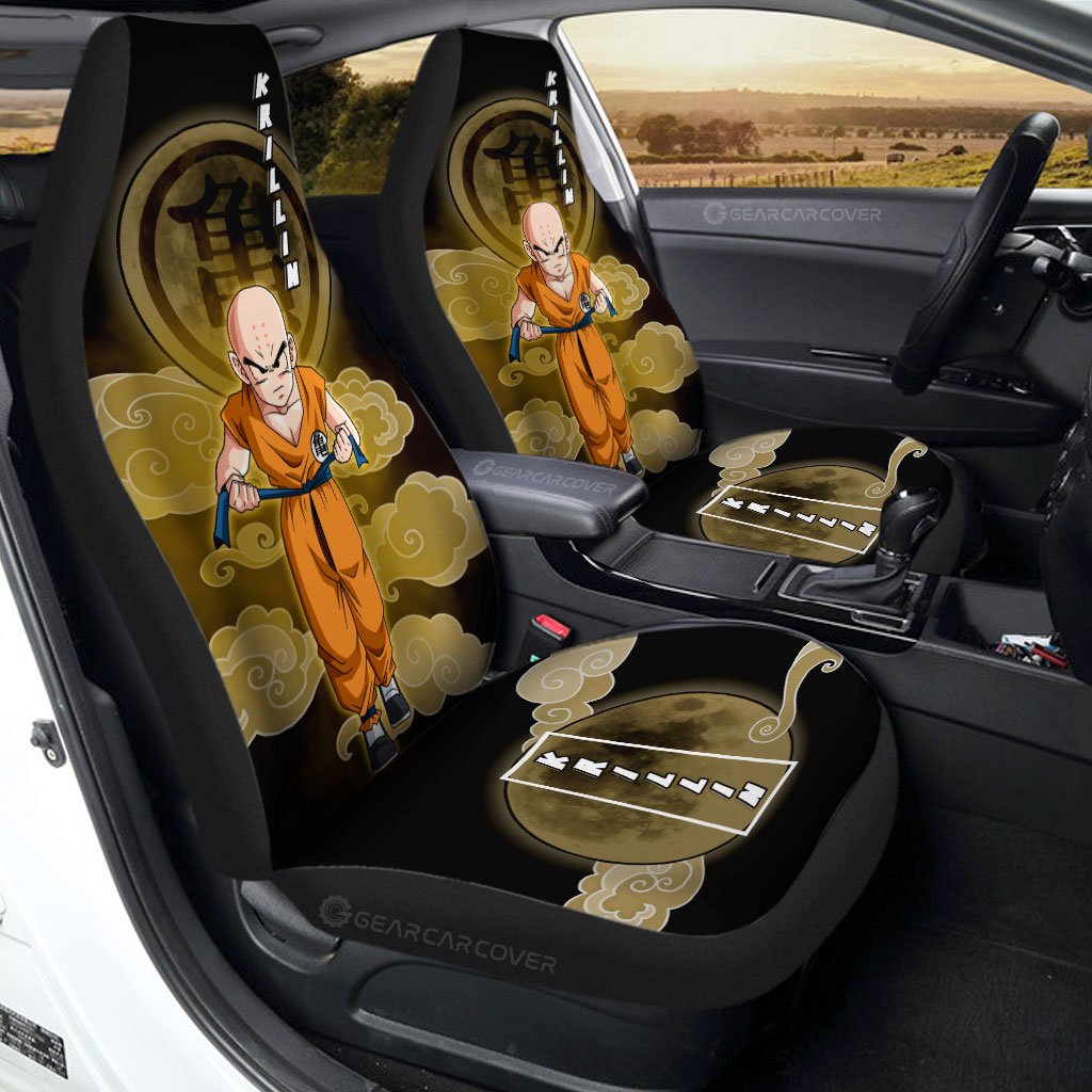 Krillin Car Seat Covers Custom Dragon Ball Anime Car Interior Accessories - Gearcarcover - 1