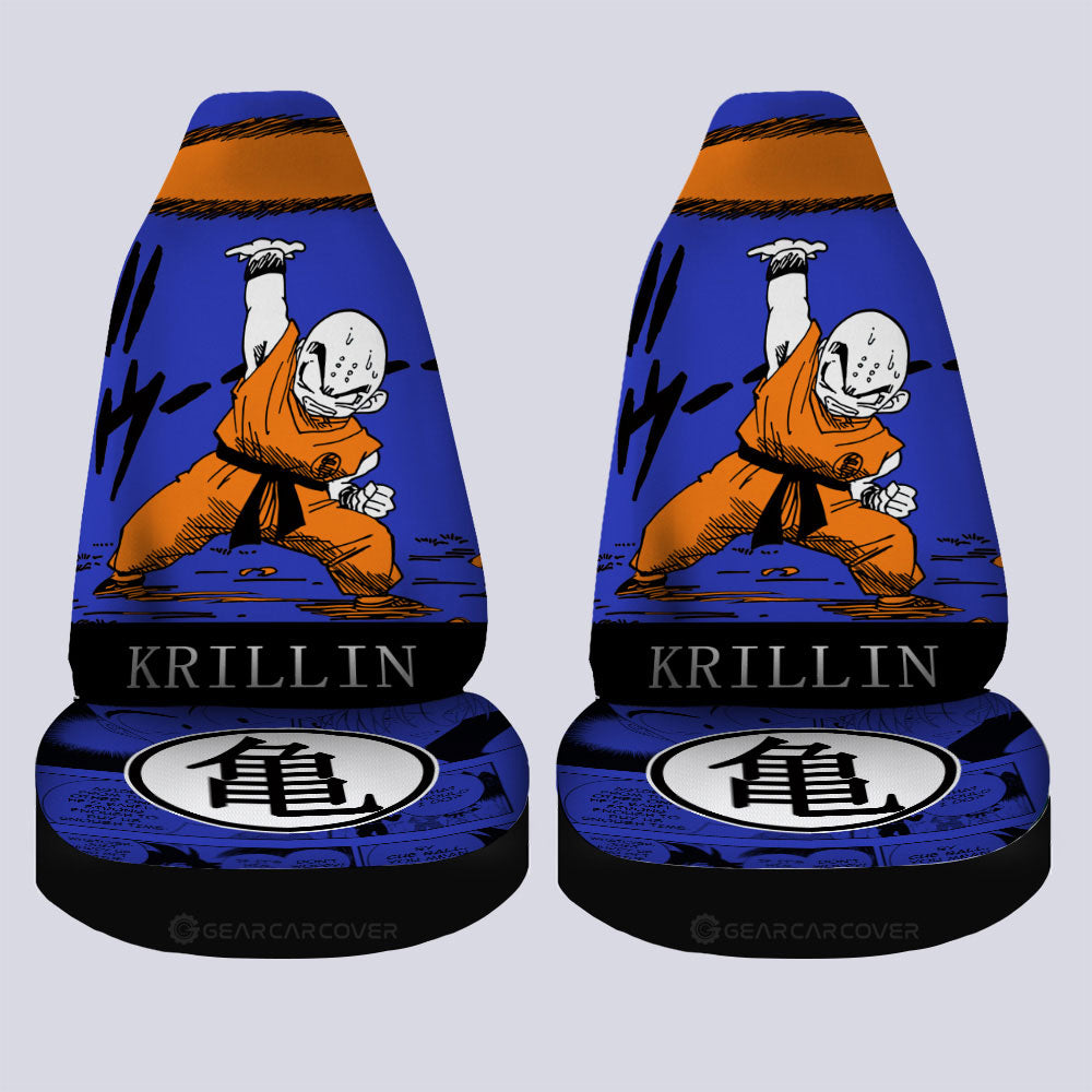 Krillin Car Seat Covers Custom Dragon Ball Anime Manga Color Style - Gearcarcover - 4