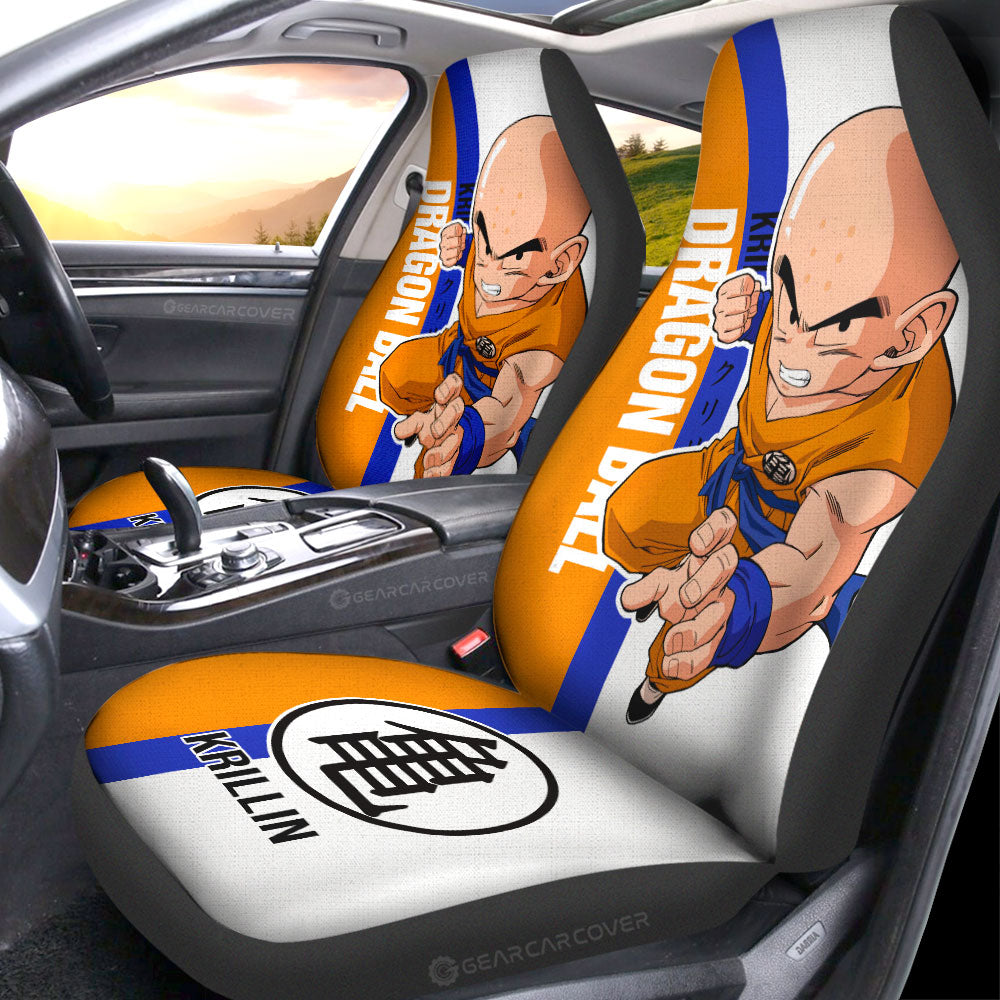 Krillin Car Seat Covers Custom Dragon Ball Car Accessories For Anime Fans - Gearcarcover - 2