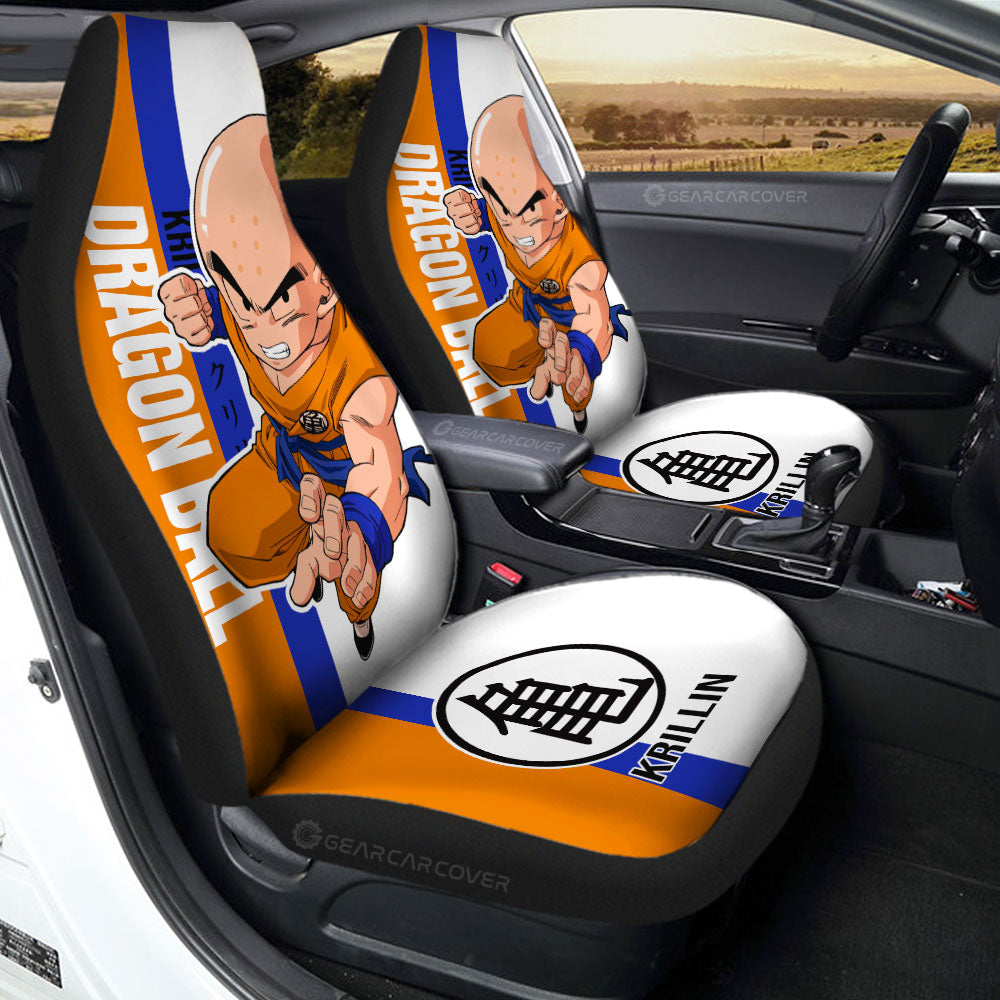 Krillin Car Seat Covers Custom Dragon Ball Car Accessories For Anime Fans - Gearcarcover - 1