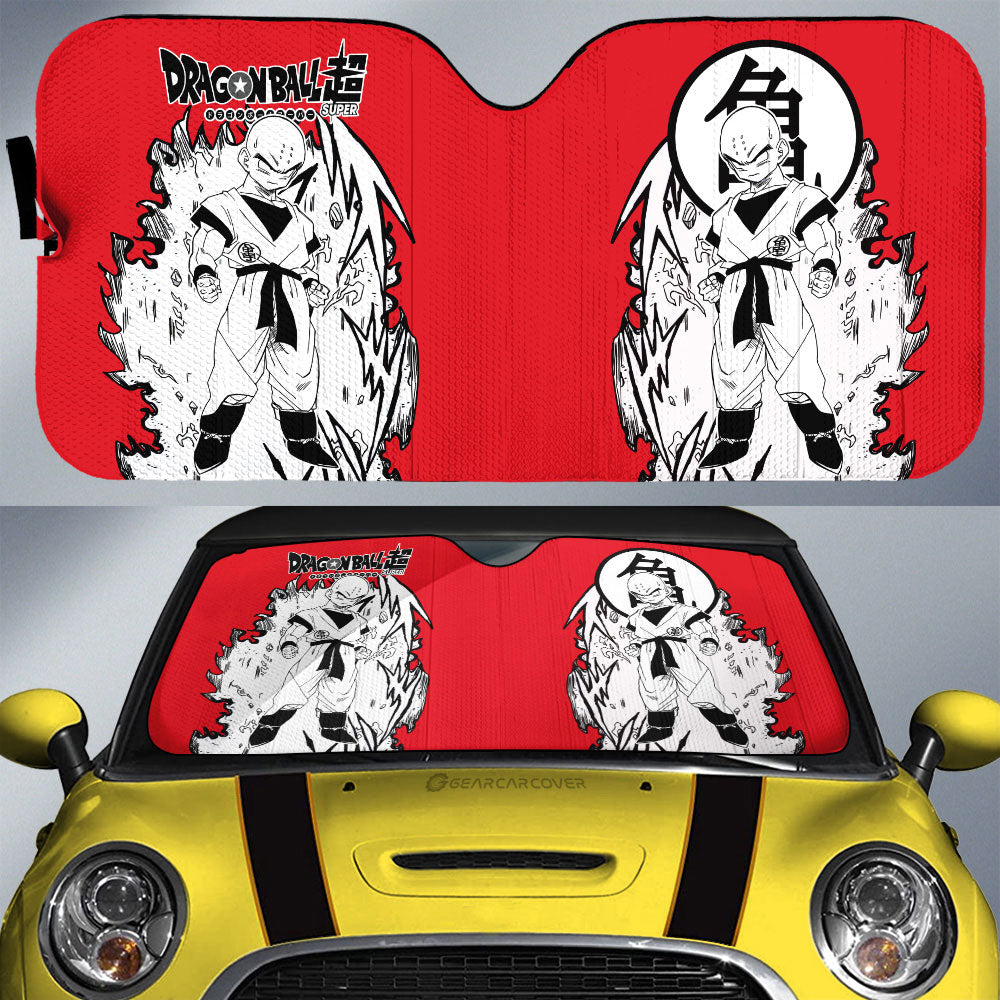 Krillin Car Sunshade Custom Dragon Ball Anime Car Accessories Manga Style For Fans - Gearcarcover - 1