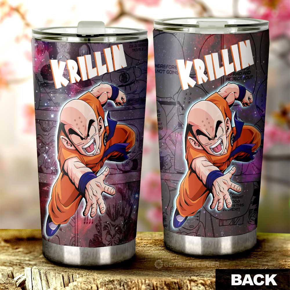 Krillin Tumbler Cup Custom Dragon Ball Anime Car Accessories Manga Galaxy Style - Gearcarcover - 3