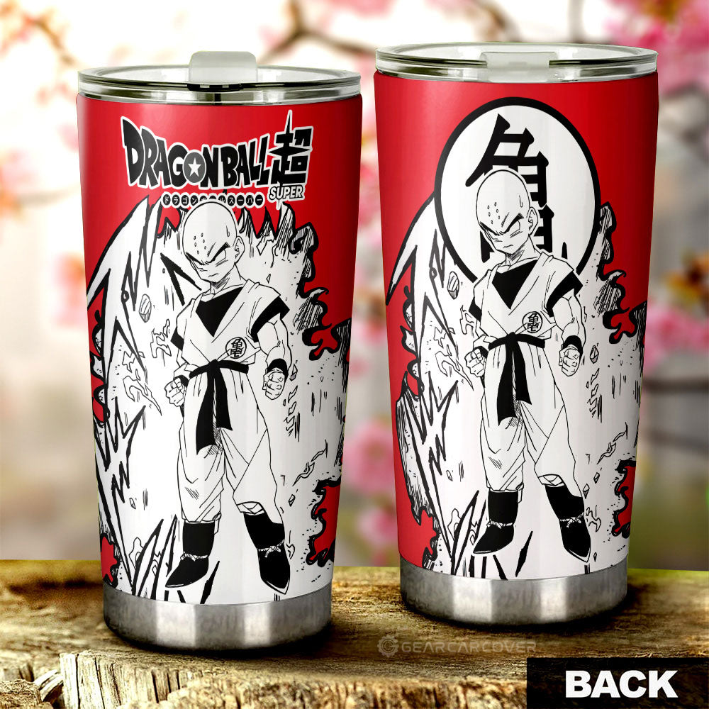 Krillin Tumbler Cup Custom Dragon Ball Anime Car Accessories Manga Style For Fans - Gearcarcover - 3