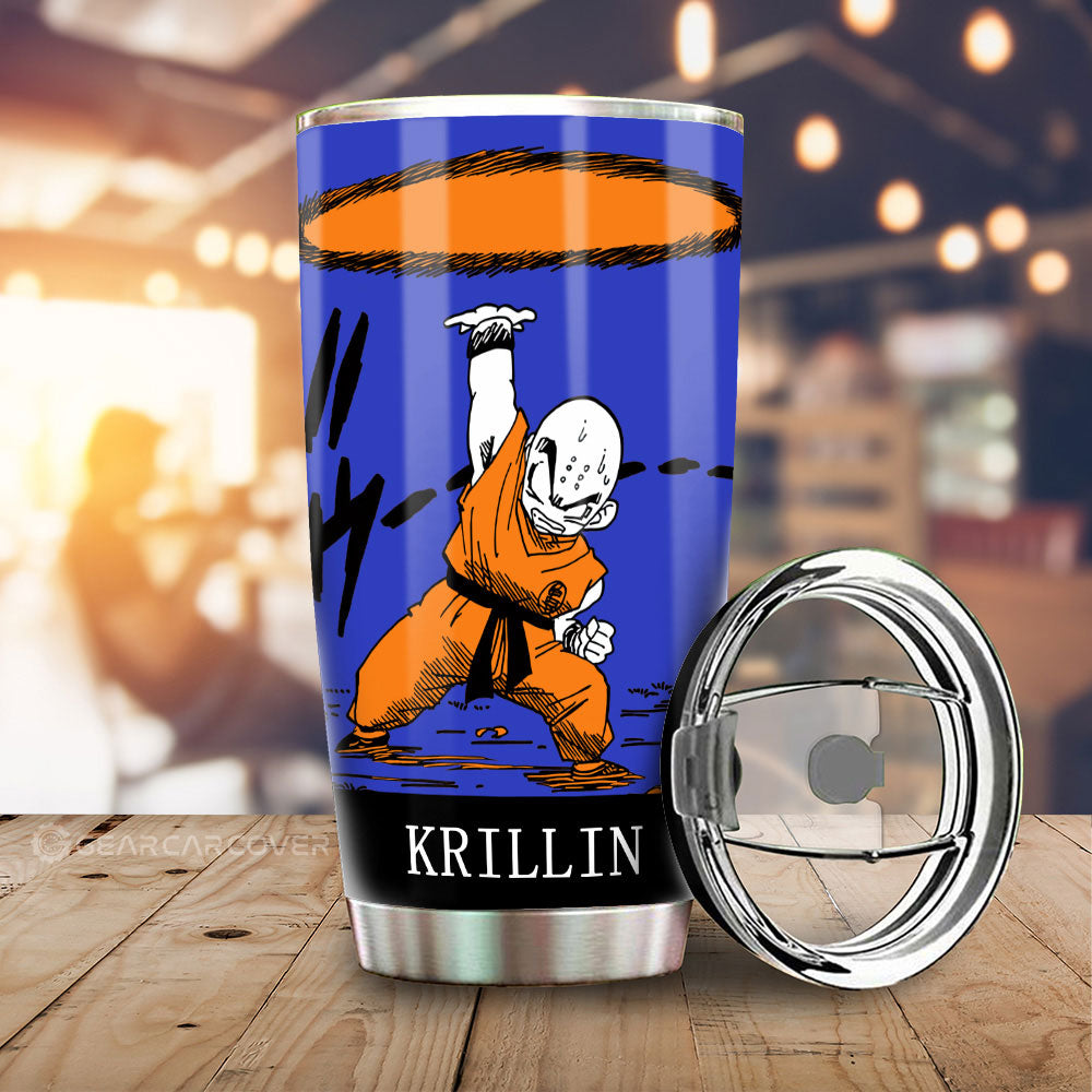 Krillin Tumbler Cup Custom Dragon Ball Anime Manga Color Style - Gearcarcover - 2