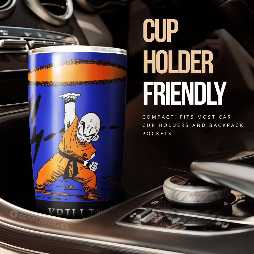 Krillin Tumbler Cup Custom Dragon Ball Anime Manga Color Style - Gearcarcover - 3