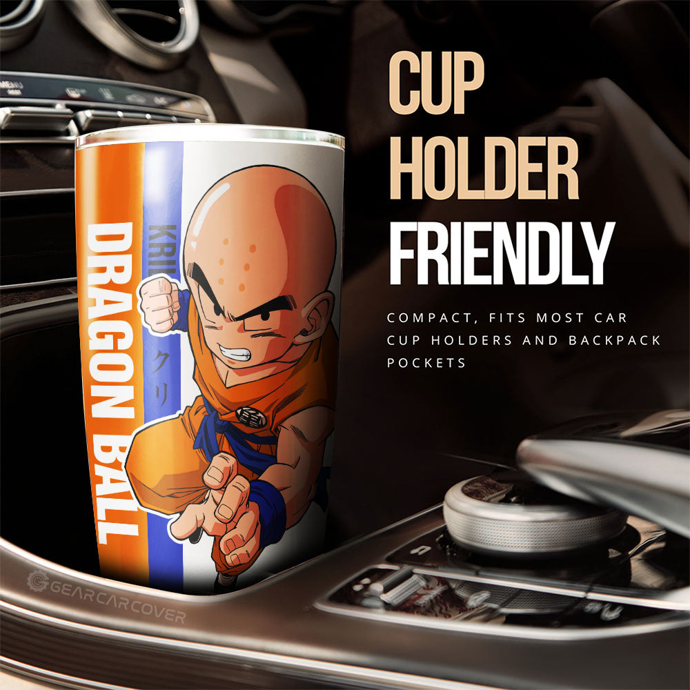 Krillin Tumbler Cup Custom Dragon Ball Car Accessories For Anime Fans - Gearcarcover - 2