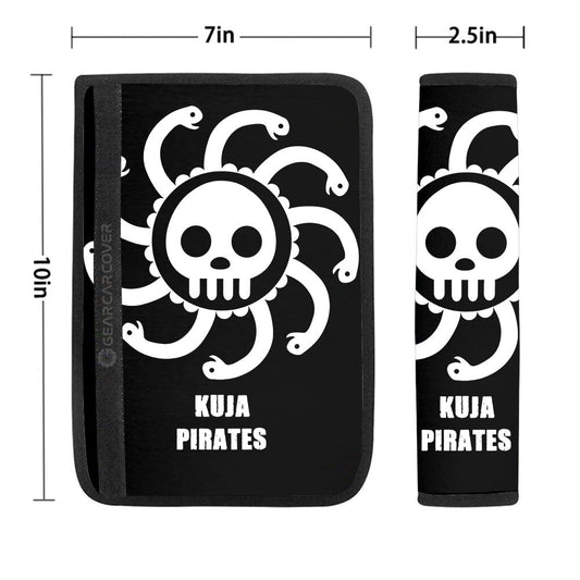 Kuja Pirates Flag Seat Belt Covers Custom One Piece Anime Car Accessories - Gearcarcover - 1