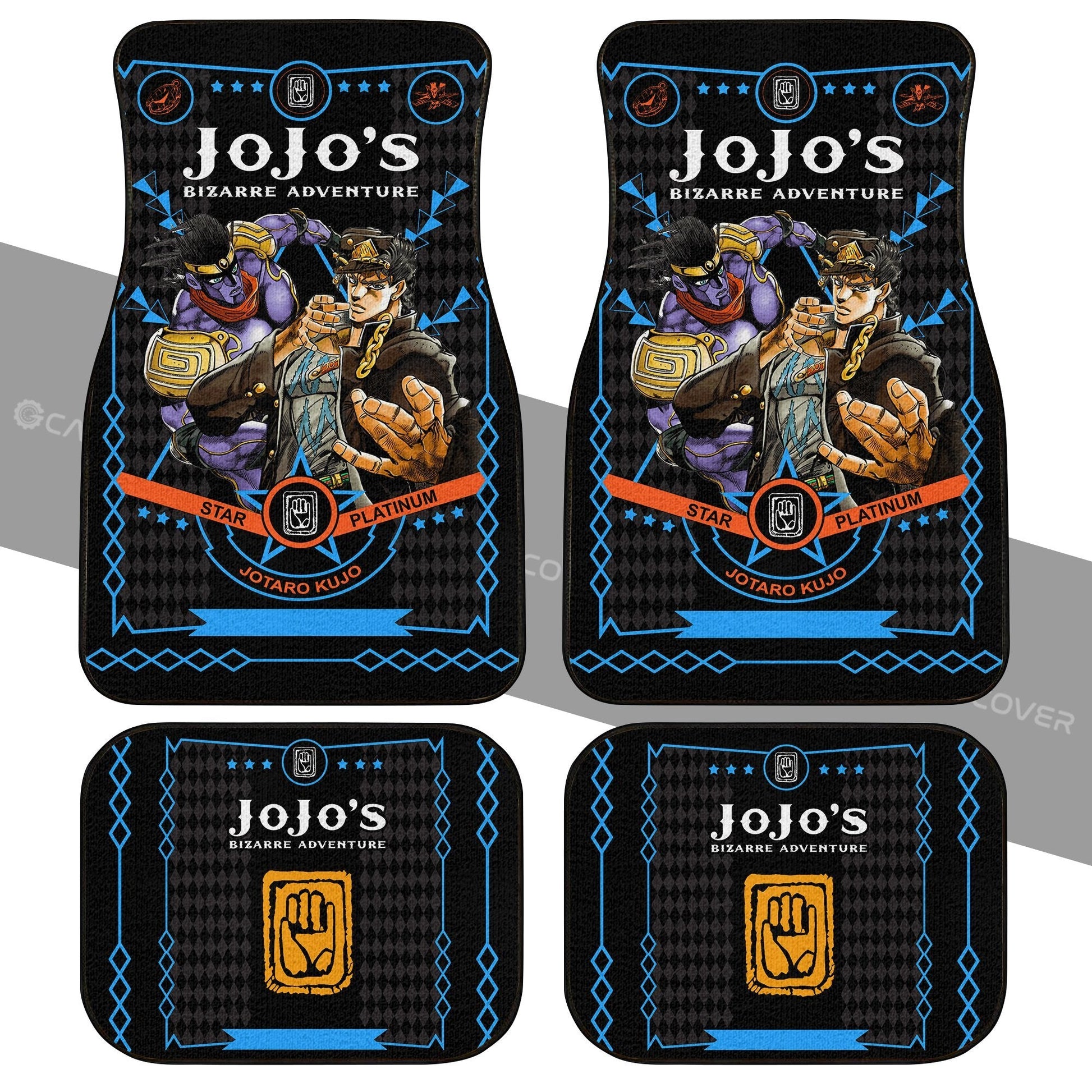 Kujo Jotaro Car Floor Mats Custom Anime JoJo's Bizarre Adventure Car Accessories - Gearcarcover - 2