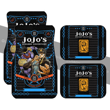 Kujo Jotaro Car Floor Mats Custom Anime JoJo's Bizarre Adventure Car Accessories - Gearcarcover - 1