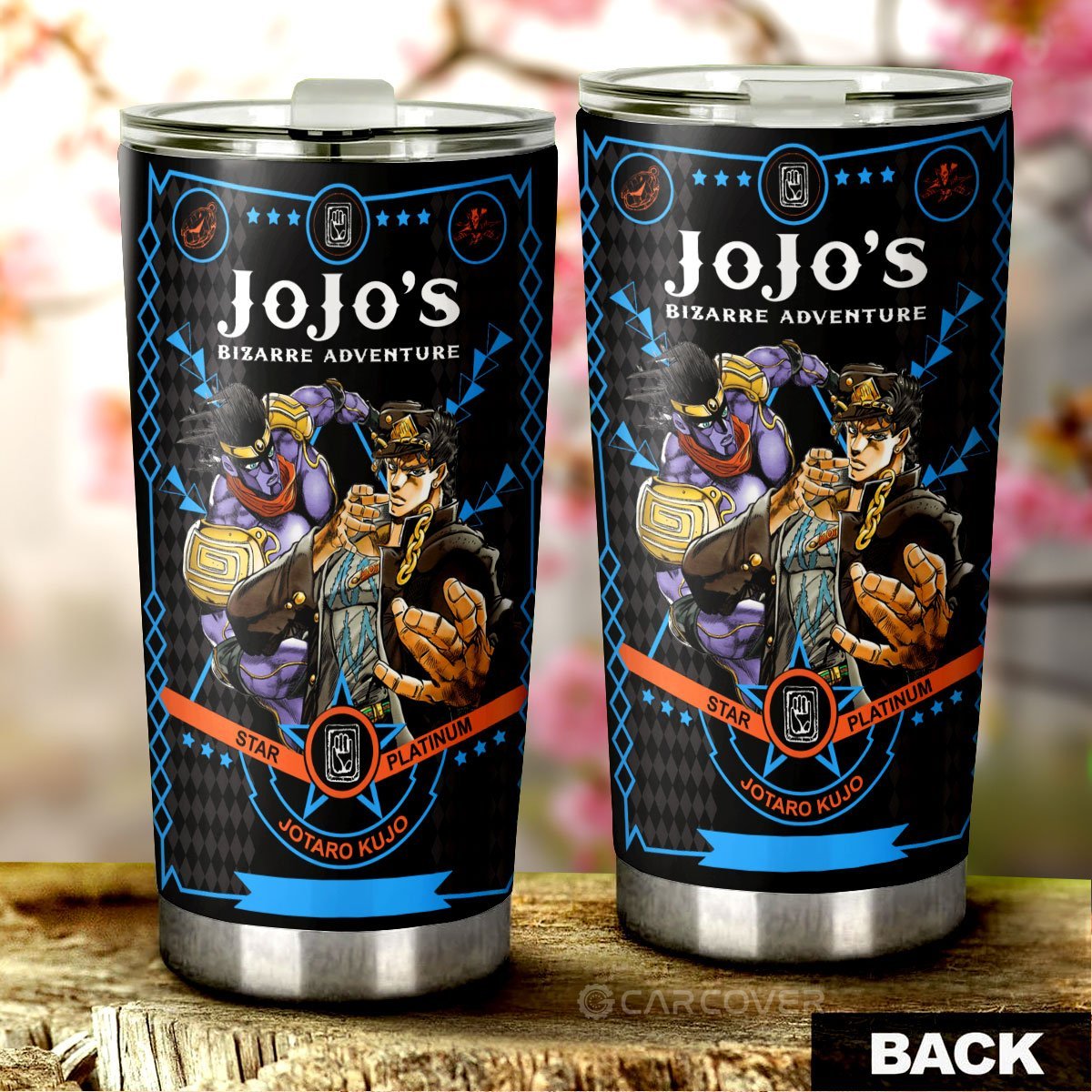 Kujo Jotaro Tumbler Cup Custom Anime JoJo's Bizarre Adventure Car Accessories - Gearcarcover - 3