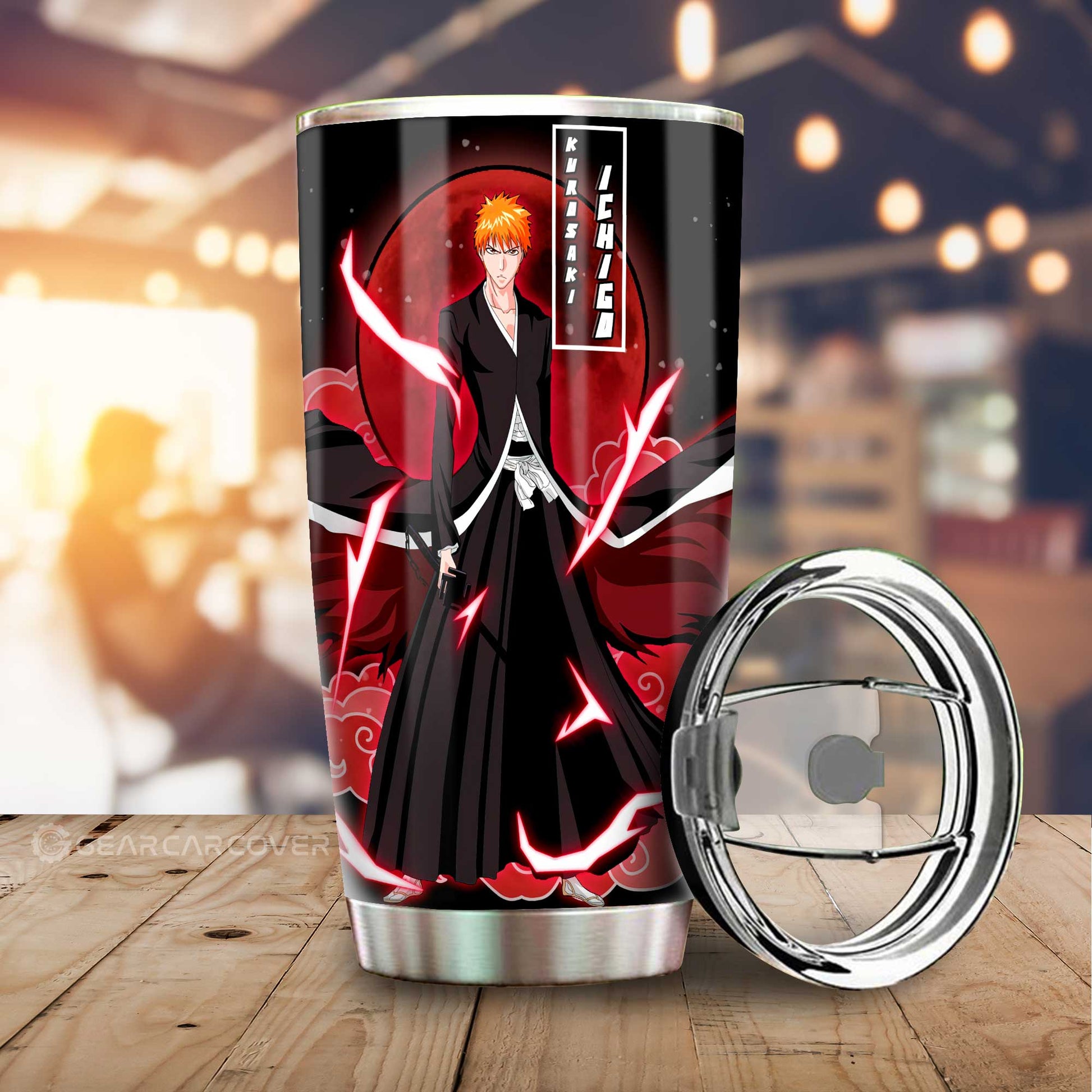 Kurosaki Ichigo Tumbler Cup Custom Bleach Anime Car Interior Accessories - Gearcarcover - 1