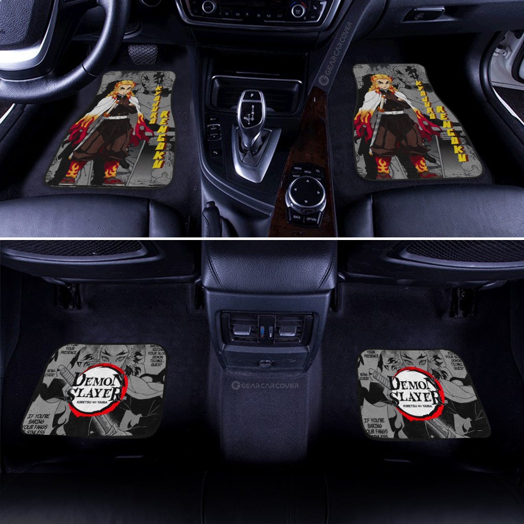 Kyojuro Rengoku Car Floor Mats Custom Demon Slayer Anime Mix Mangas - Gearcarcover - 3