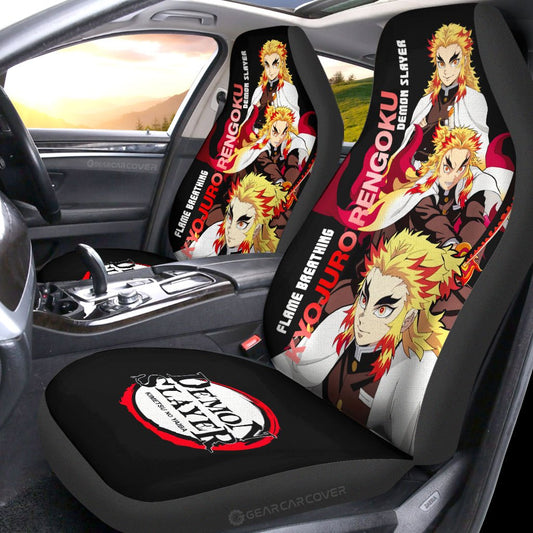 Kyojuro Rengoku Car Seat Covers Custom Demon Slayer Anime - Gearcarcover - 2