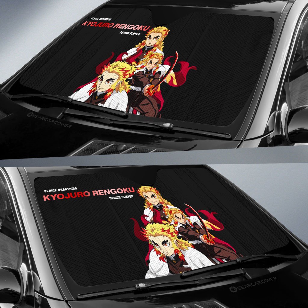 Kyojuro Rengoku Car Sunshade Custom Demon Slayer Anime - Gearcarcover - 2