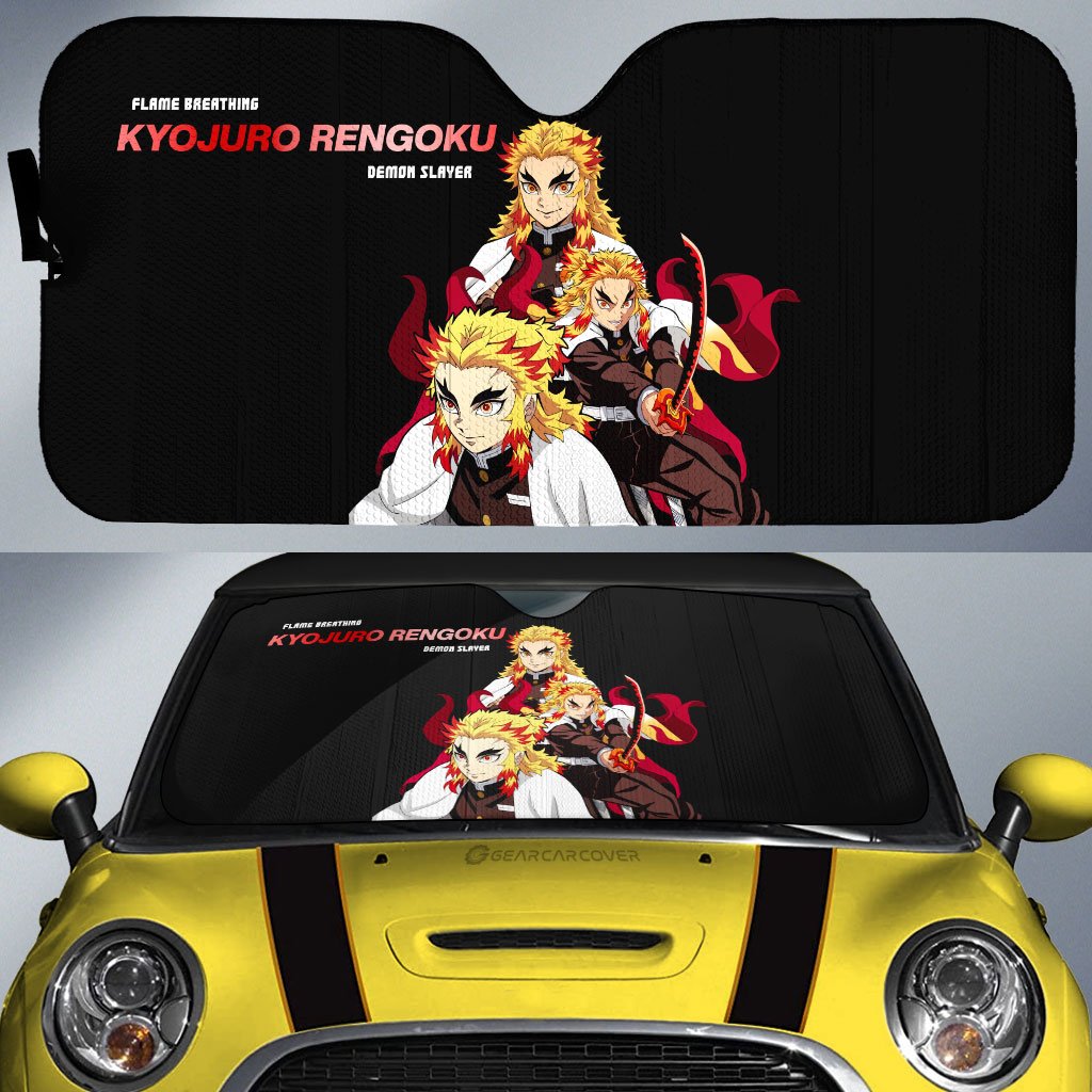 Kyojuro Rengoku Car Sunshade Custom Demon Slayer Anime - Gearcarcover - 1