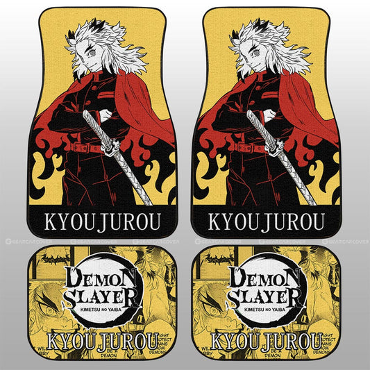 Kyoujuro Rengoku Car Floor Mats Custom Demon Slayer Anime Car Accessories - Gearcarcover - 1