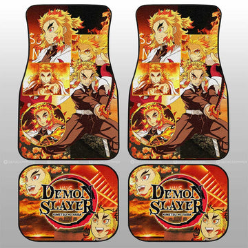 Kyoujuro Rengoku Car Floor Mats Custom Demon Slayer Anime - Gearcarcover - 1