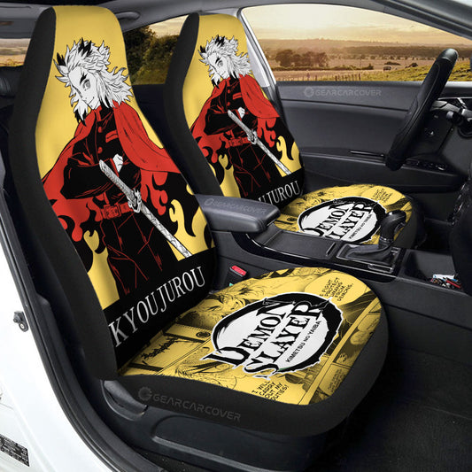 Kyoujuro Rengoku Car Seat Covers Custom Demon Slayer Anime Car Accessories - Gearcarcover - 2