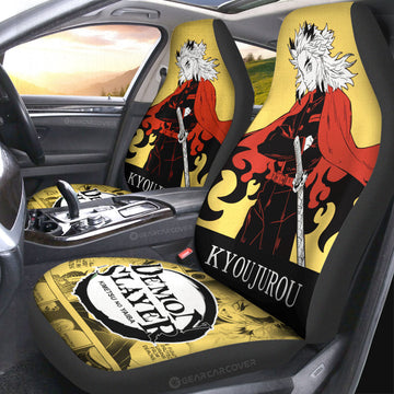 Kyoujuro Rengoku Car Seat Covers Custom Demon Slayer Anime Car Accessories - Gearcarcover - 1