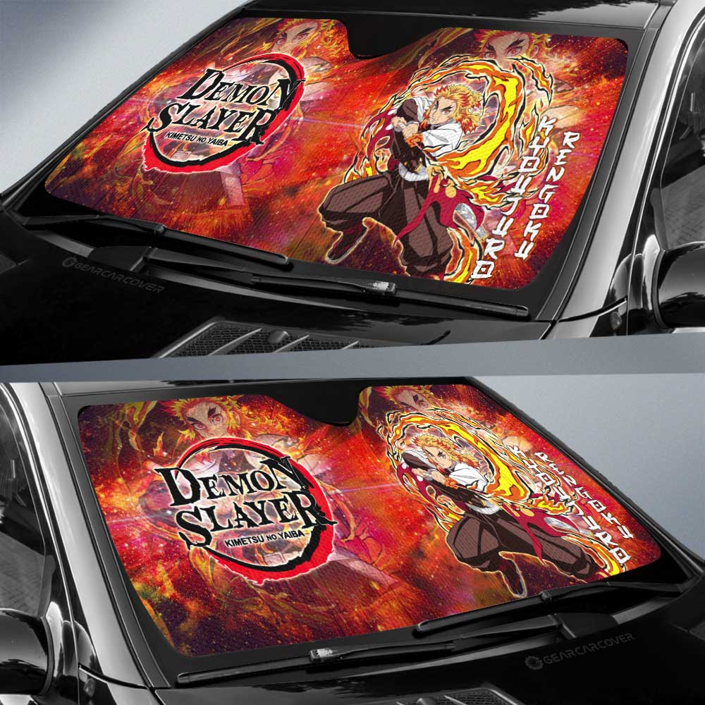 Kyoujuro Rengoku Car Sunshade Custom Characters Demon Slayer Car Accessories - Gearcarcover - 2