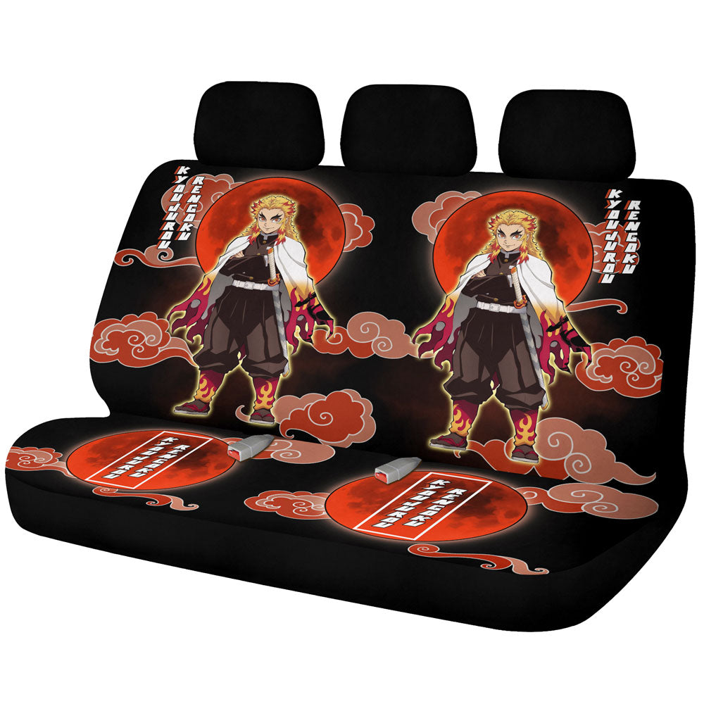 Kyoujurou Rengoku Car Back Seat Covers Custom Demon Slayer For Anime Fans - Gearcarcover - 1