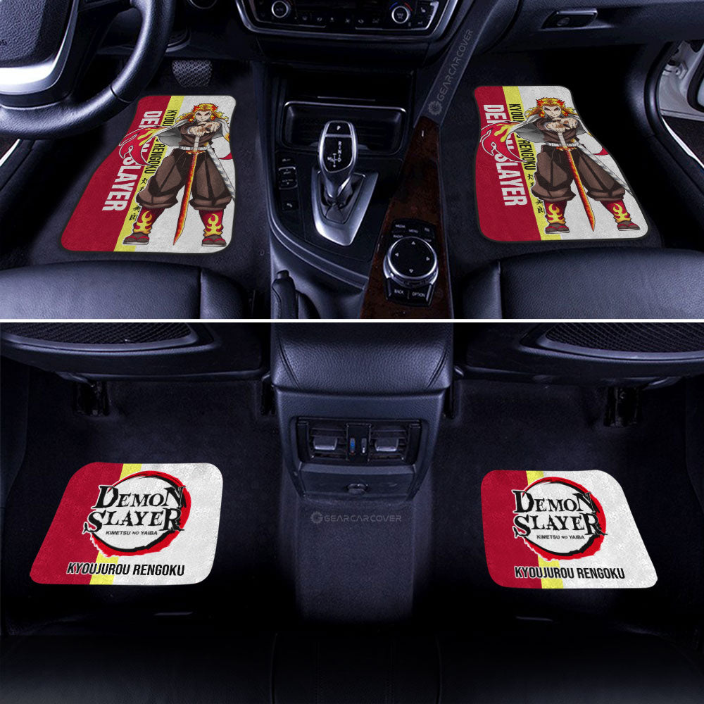 Kyoujurou Rengoku Car Floor Mats Custom Demon Slayer Car Accessories For Anime Fans - Gearcarcover - 3