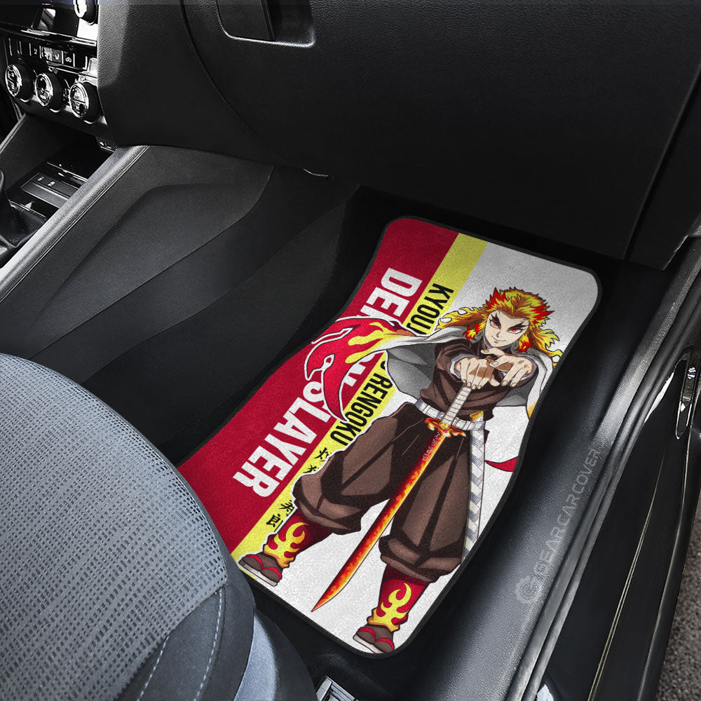 Kyoujurou Rengoku Car Floor Mats Custom Demon Slayer Car Accessories For Anime Fans - Gearcarcover - 4