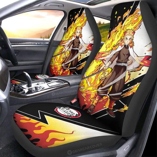 Kyoujurou Rengoku Car Seat Covers Custom Demon Slayer Anime Car Accessories - Gearcarcover - 2