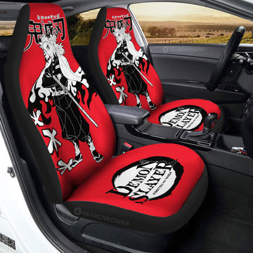 Kyoujurou Rengoku Car Seat Covers Custom Demon Slayer Anime Car Accessories Manga Style For Fans - Gearcarcover - 1