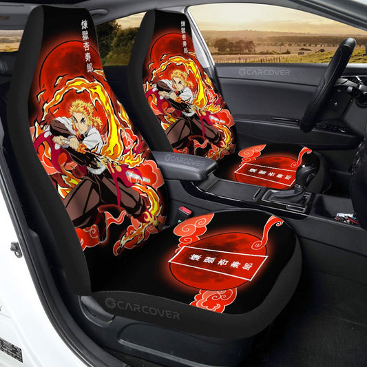 Kyoujurou Rengoku Car Seat Covers Custom Demon Slayer Anime Car Interior Accessories - Gearcarcover - 1