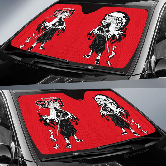 Kyoujurou Rengoku Car Sunshade Custom Demon Slayer Anime Car Accessories Manga Style For Fans - Gearcarcover - 2