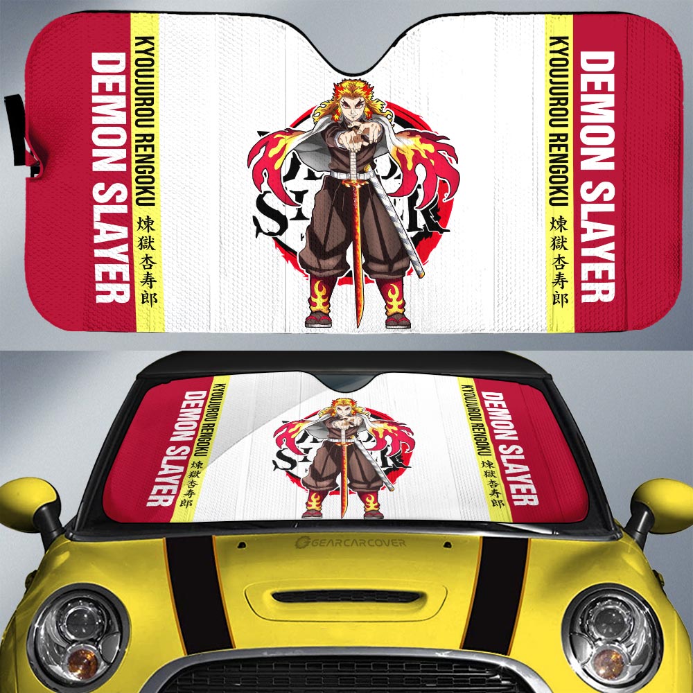 Kyoujurou Rengoku Car Sunshade Custom Demon Slayer Car Accessories For Anime Fans - Gearcarcover - 1