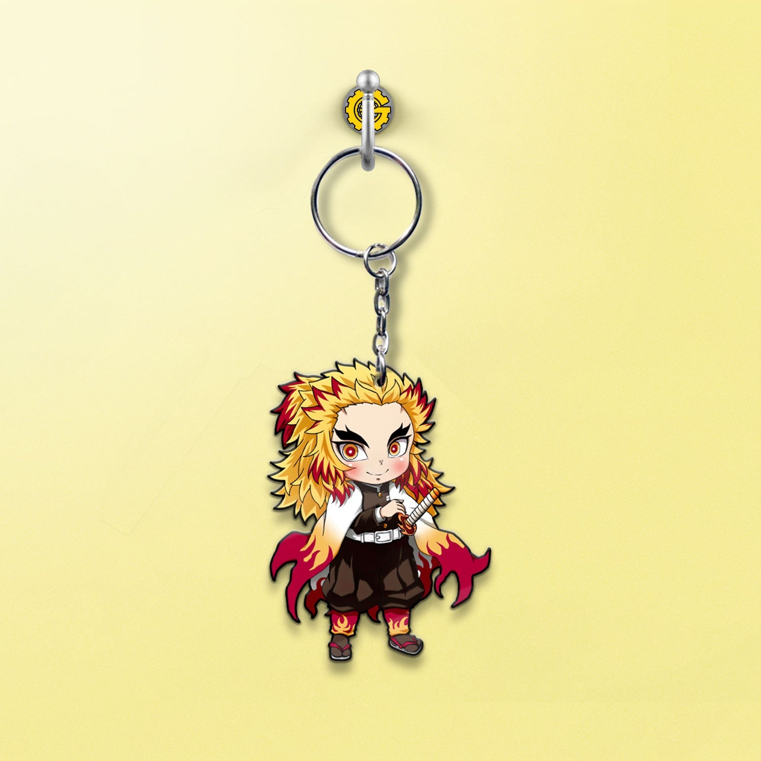 Kyoujurou Rengoku Keychain Custom Demon Slayer Anime Car Accessories - Gearcarcover - 2