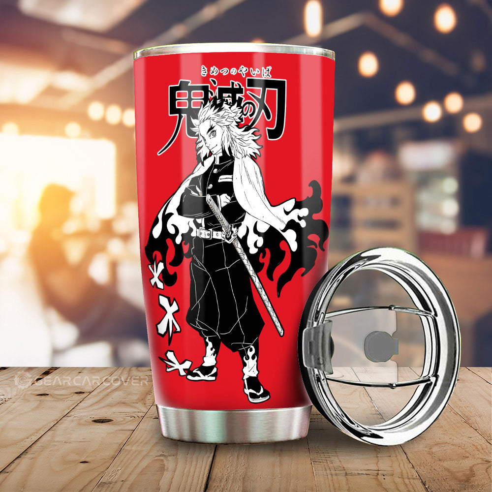 Kyoujurou Rengoku Tumbler Cup Custom Demon Slayer Anime Car Accessories Manga Style For Fans - Gearcarcover - 1