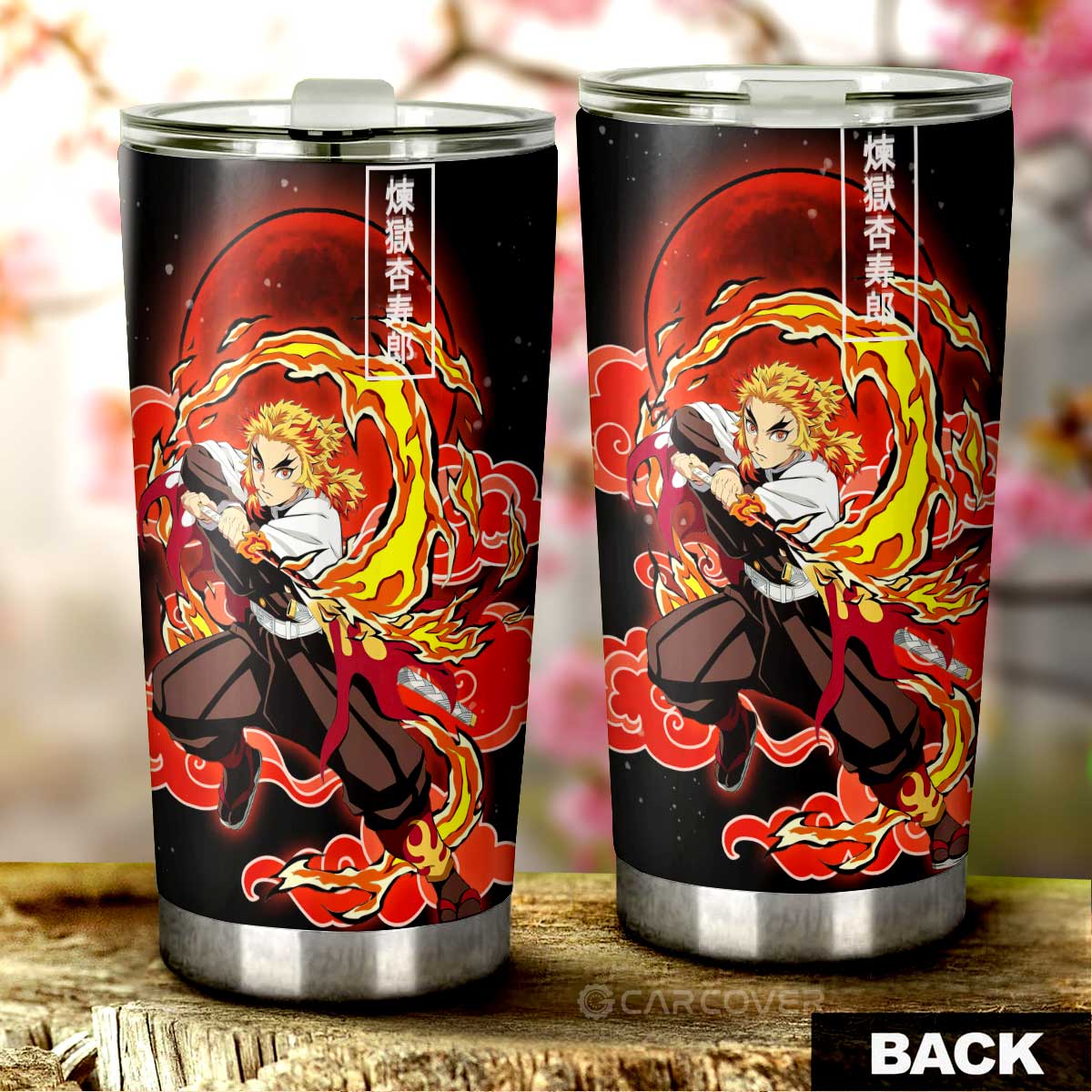 Kyoujurou Rengoku Tumbler Cup Custom Demon Slayer Anime Car Interior Accessories - Gearcarcover - 3