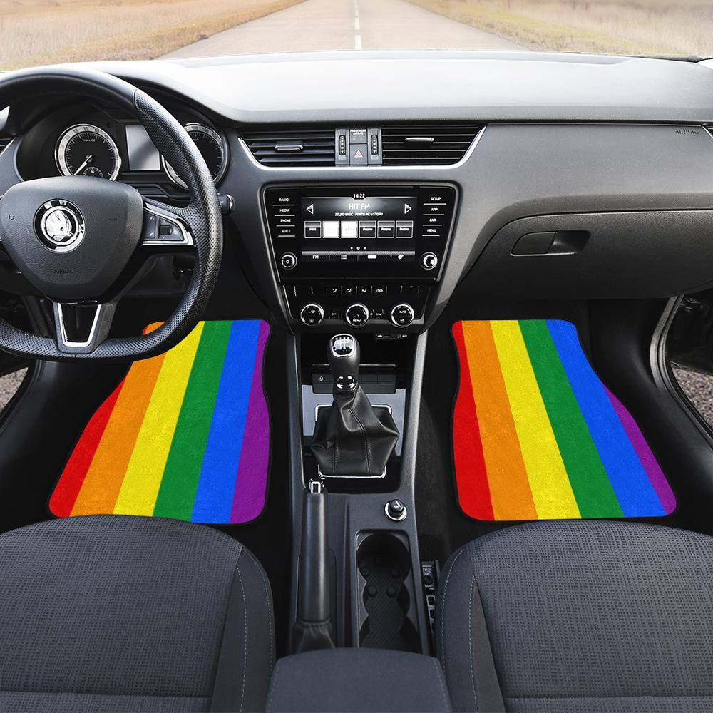 LGBT Car Floor Mats Custom Rainbow Car Accessories - Gearcarcover - 2