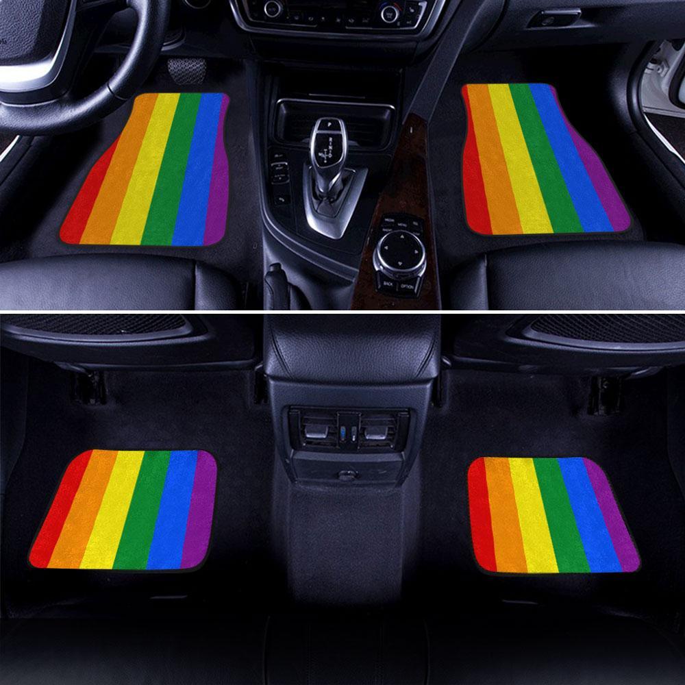 LGBT Car Floor Mats Custom Rainbow Car Accessories - Gearcarcover - 1